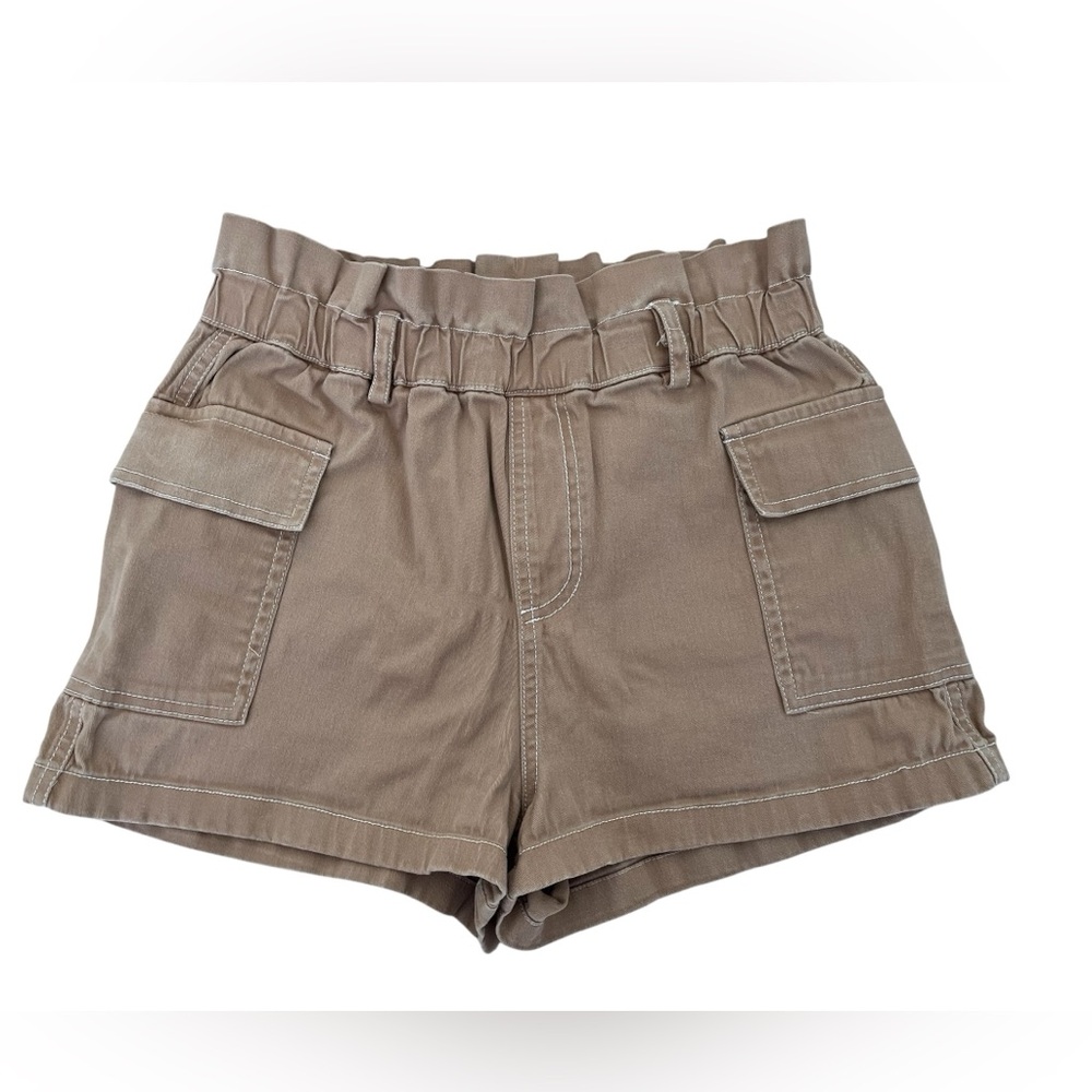 No Comment Tan Women's Cargo Shorts, Size S